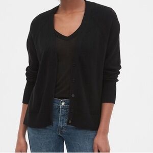 Gap Classic Black Women's Sweater cardigan ribbed
